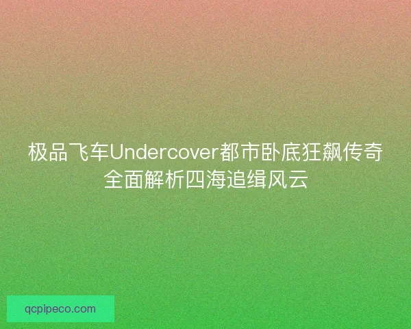 极品飞车Undercover都市卧底狂飙传奇全面解析四海追缉风云 极品飞车Undercover都市卧底狂飙传奇全面解析四海追缉风云