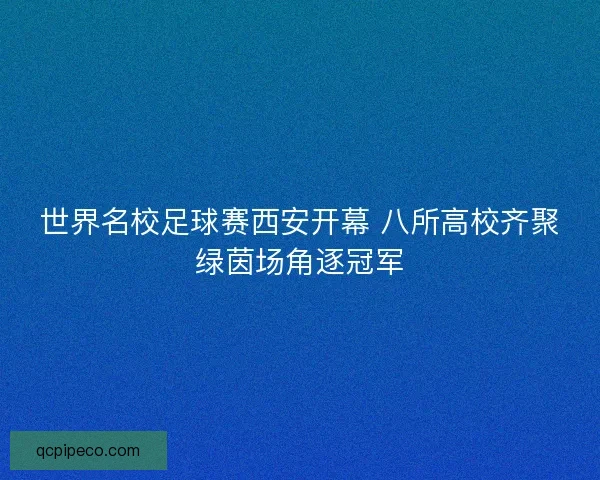 世界名校足球赛西安开幕 八所高校齐聚绿茵场角逐冠军