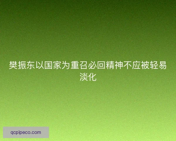 樊振东以国家为重召必回精神不应被轻易淡化